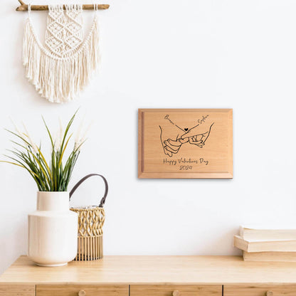 Personalized Wood Plaque, Wooden Wall Valentines Day Decor