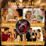 Personalized Besties Portrait Wine Glass BFF Gifts for Women Custom Photo and Name 15oz Stemless Wine Glass Soul Sister Present Gifts for Besties Sister Family Friend Bridesmaids