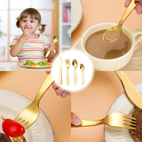Juego de cubiertos de acero inoxidable personalizados de 4 piezas para niños