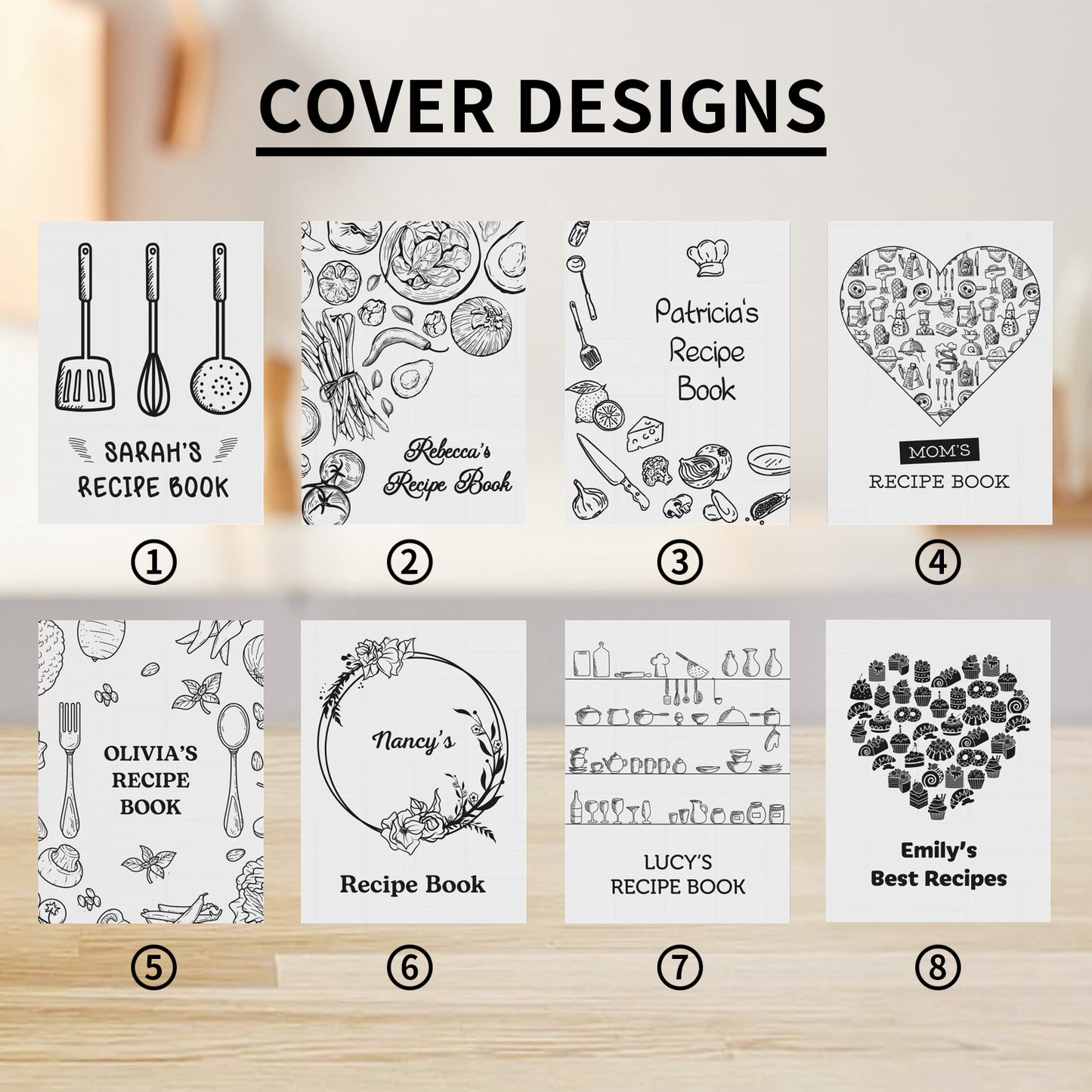Personalized Blank Recipe Book Binder