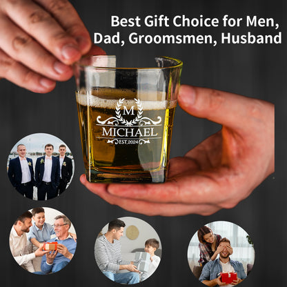 Personalized Whiskey Glass Gift for Men