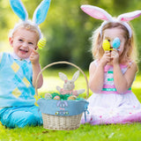 Cesta de Pascua tejida a mano personalizada