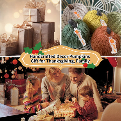 Personalized Mini Crochet Pumpkins Set of 5