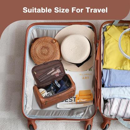 Personalized PU Leather Toiletry Bag For Men with Hook