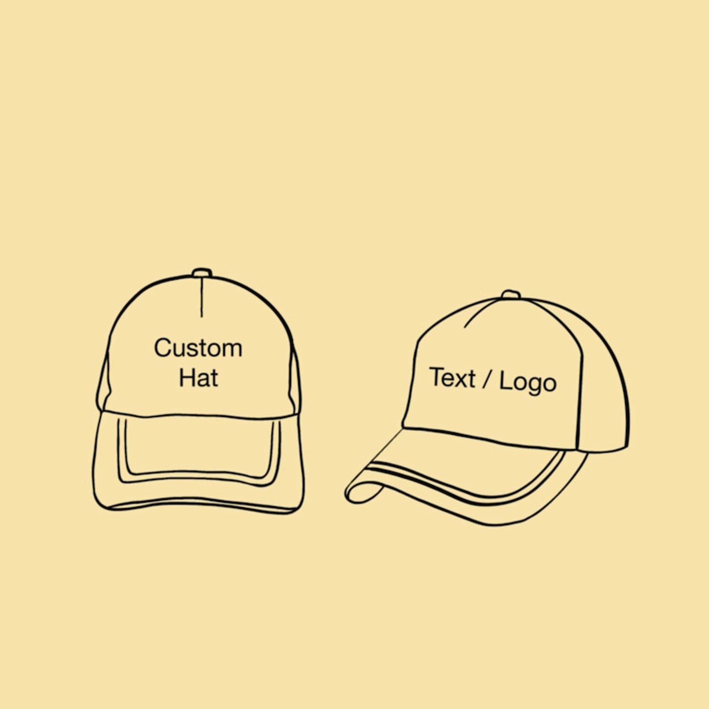 Custom Trucker Hat, Personalized Text Logo Unisex Trucker Cap