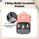 Personalized 3 in 1 Diaper Bag Backpack with Changing Station Multifunctional Large Baby Diaper Bags for Boys & Girls Portable Custom Lightweight Changing Bag Newborn Baby Essential Gifts