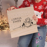Caja de regalo personalizada de Nochebuena - Caja de madera con nombre