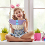Cesta de Pascua tejida a mano personalizada
