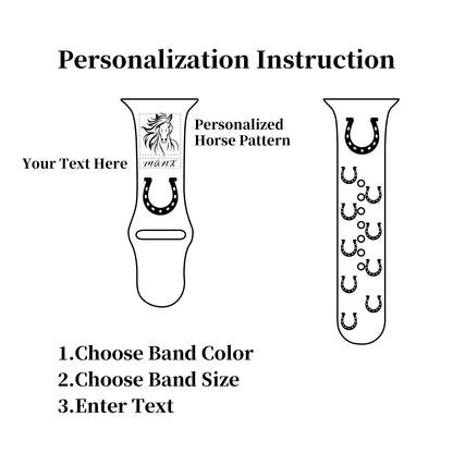 Personalized iWatch Bands for Horse Lover