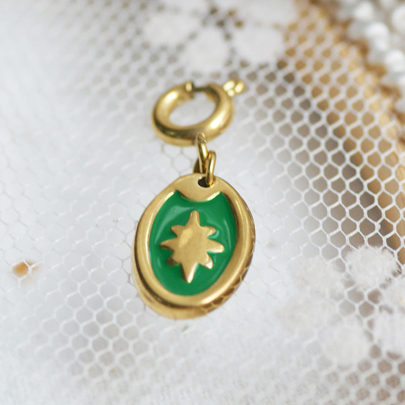 Personalized Gold Charm Necklace, Handmade Necklaces, DIY Ruby Charm Necklace