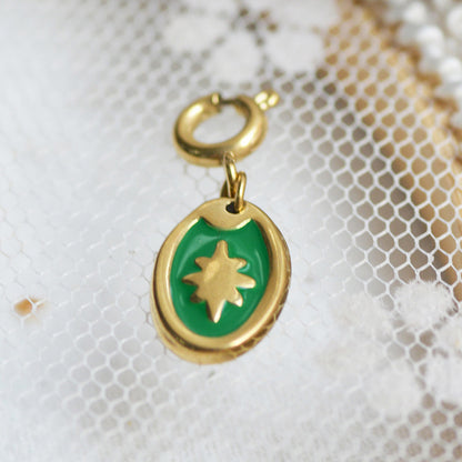 Personalized Gold Charm Necklace, Handmade Necklaces, DIY Ruby Charm Necklace