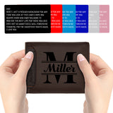 Billetera Personalizada para Hombre, Billetera con Monograma Personalizado para Hombre, Billetera de Cuero Sintético Personalizada