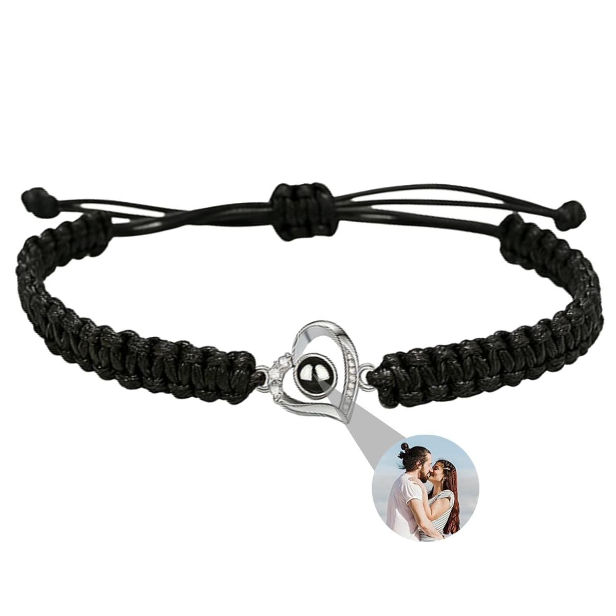 Personalized Photo Projection Bracelet Custom Memorial Gift for Women Men Couples & Family Unique Keepsake Jewelry for Dogs Lovers Perfect Mother's Day Birthday