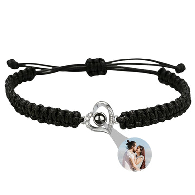 Personalized Photo Projection Bracelet Custom Memorial Gift for Women Men Couples & Family Unique Keepsake Jewelry for Dogs Lovers Perfect Mother's Day Birthday