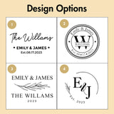 Personalized Coasters Wedding Gift for Couple Custom Premium Craftsmanship Durability Tested Custom Bar Coasters for Drinks with Monogram Engraved Great Newlywed