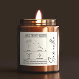 Custom Birthdate Candle - Zodiac Gift for him - Personalized Astrology Candle - Star Sign Candle Gift - Constellation Gifts for men & women