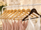 Personalized Wooden Wedding Hanger Bride Hanger Bridesmaid gifts Custom Name Hanger Maid of Honor gift Wedding Dress Hanger