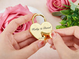 Custom Engraved Heart Shaped Wedding Love Lock
