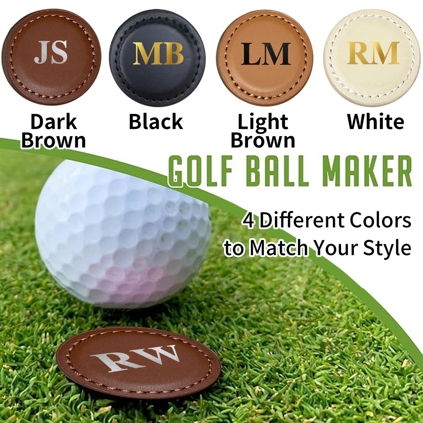 Personalized Golf Ball Markers Set of 2