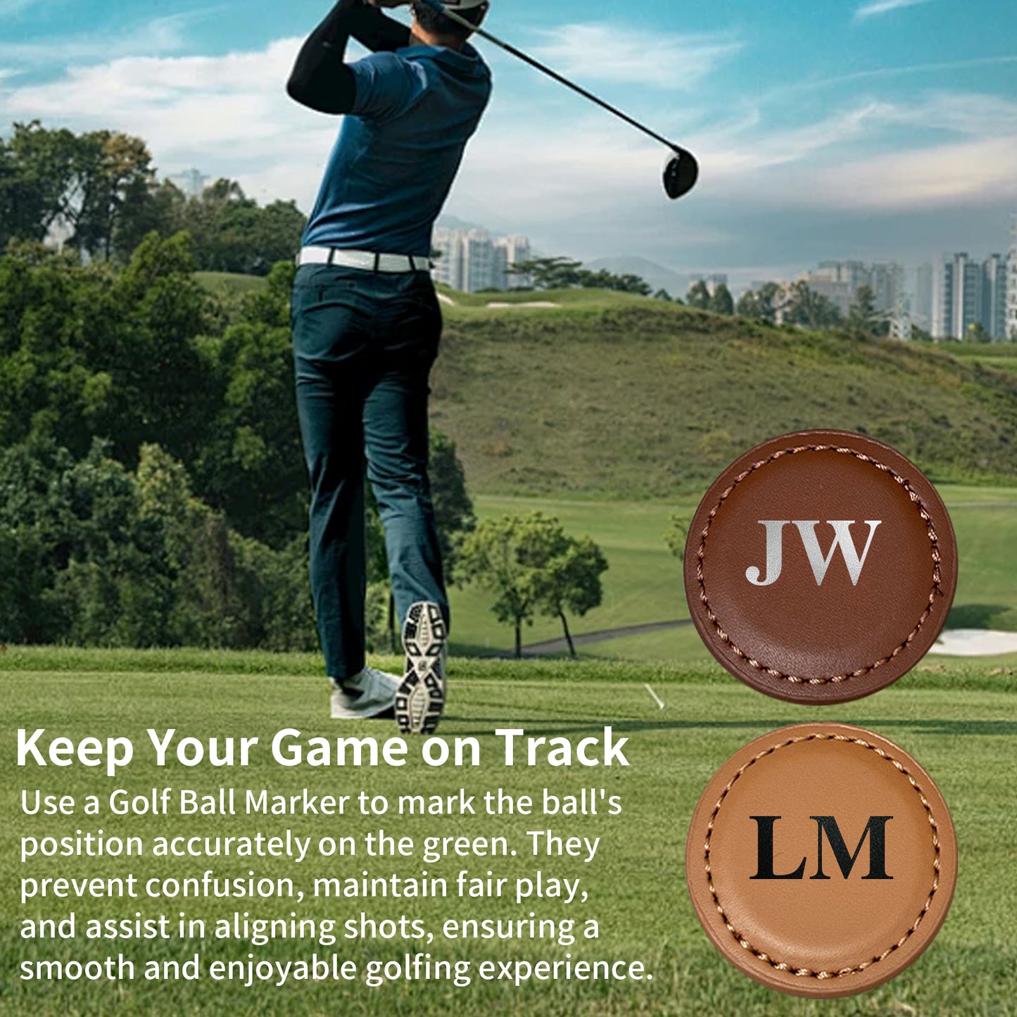 Personalized Golf Ball Markers Set of 2