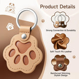 Personalized Pet Memorial Gifts for Dogs - Custom Name Paw-Shaped Leather Keychain Refillable Keepsake for Bag or Key