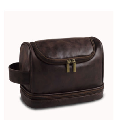 Personalized Leather Toiletry Bag for Men